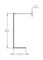 Abdeckung zum Aufkleben für Alu-Profil eleganza LIGHT, Holmlast 0.5 -1.0kN, seitliche Montage