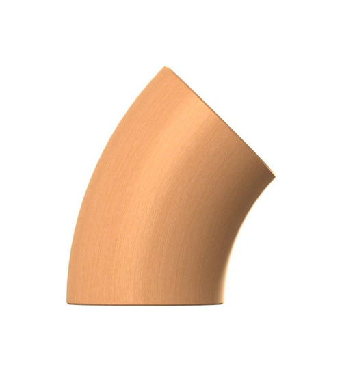 45° Bogen für Holzhandlauf Buche,  Ø 42 mm, geschliffen und lackiert, für den Innenbereich