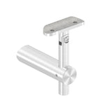 höhenverstellbarer Handlaufhalter mit Gelenk und Halteplatte, zum  Anschrauben des Handlaufs, V2A