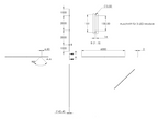 Zeichnung Handlauf Länge 6 m mit 3 Aussparungen für LED-Lichtmodule