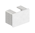Endkappe flach für Rechteck-Nutrohr 60 x 40 x 1,5 mm, V2A