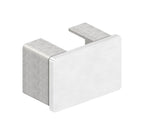 Endkappe flach für Rechteck-Nutrohr 60 x 40 x 1,5 mm, V2A