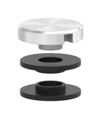 Glaspunkthalter Ø 30 mm selbst zusammenstellen, Oberteil inklusive Gummis, V2A