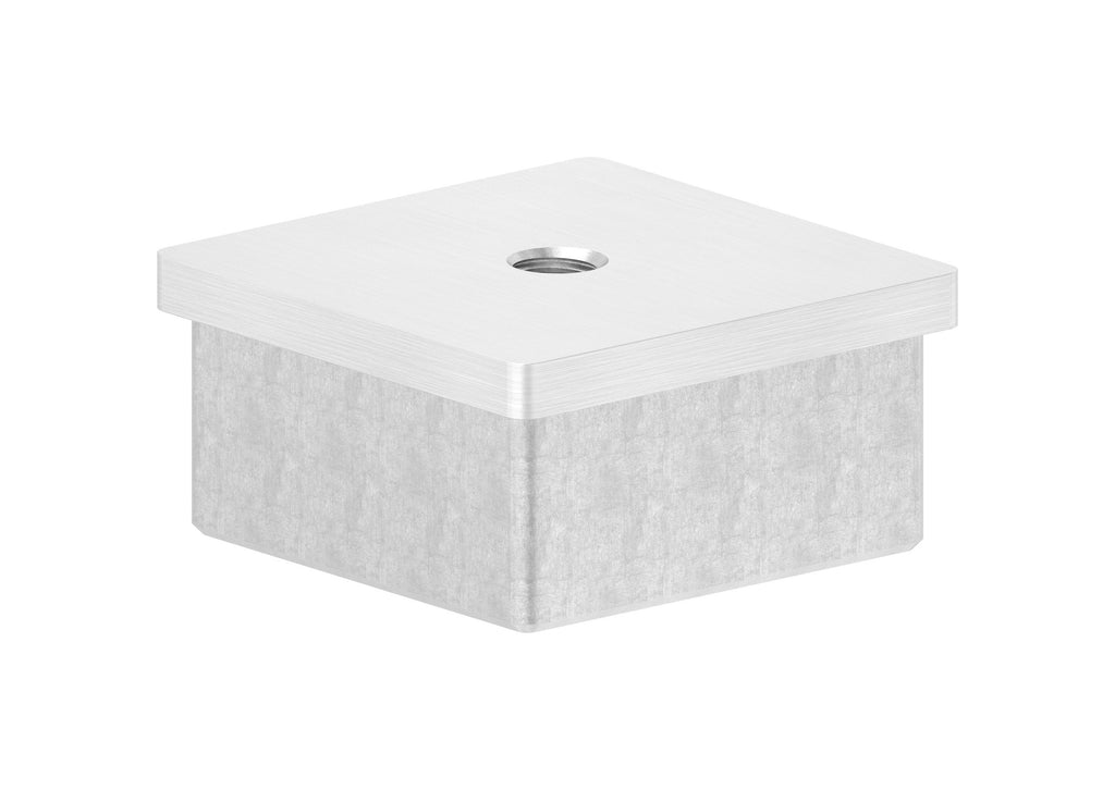 Rohrabschlussstopfen für Rohr 50 x 50 x 2,0 mm mit Innengewinde M8