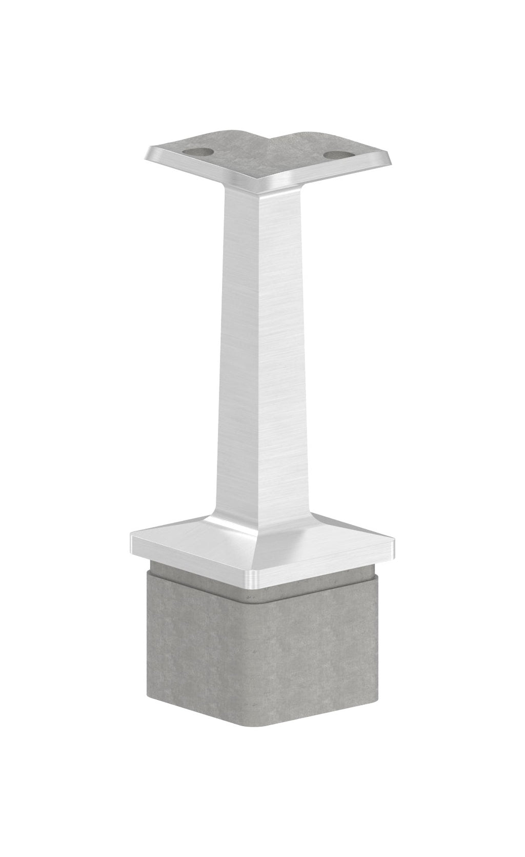 Handlaufstütze mit Handlaufanschlussplatte für Rohr Ø 42,4 mm