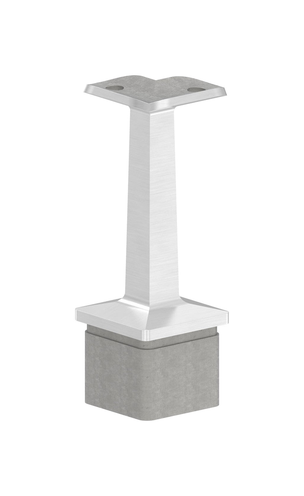 Handlaufstütze mit Handlaufanschlussplatte für Rohr Ø 42,4 mm