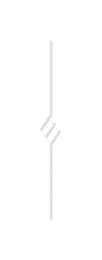 Designstab, Länge 1000 mm, V2A