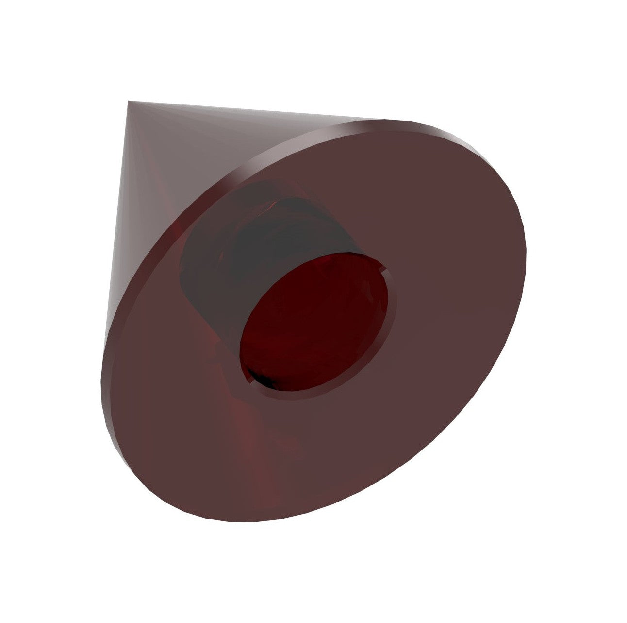 Glaskegel Ø 35 mm, mit Sackloch, Farbe Rot oder Grün