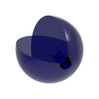 Glaskugel blau, Ø 60 mm, mit Sackloch, Farbe Blau, Rot oder Grün