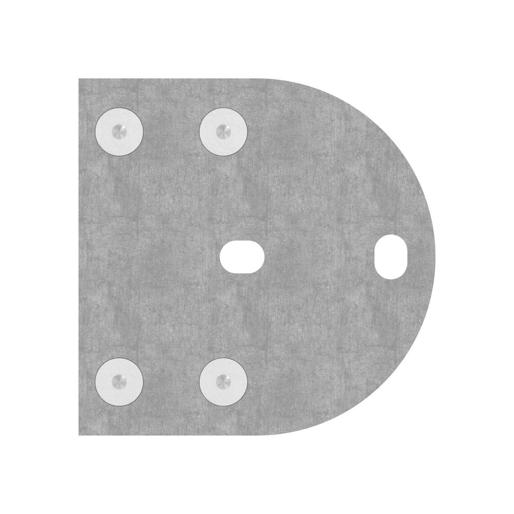 Edelstahl Wandbefestigung für Geländerpfosten zum Spannen, Platte 120 x 120 x 10 mm, V2A