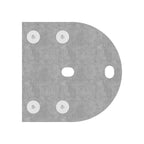 Edelstahl Wandbefestigung für Geländerpfosten zum Spannen, Platte 120 x 120 x 10 mm, V2A