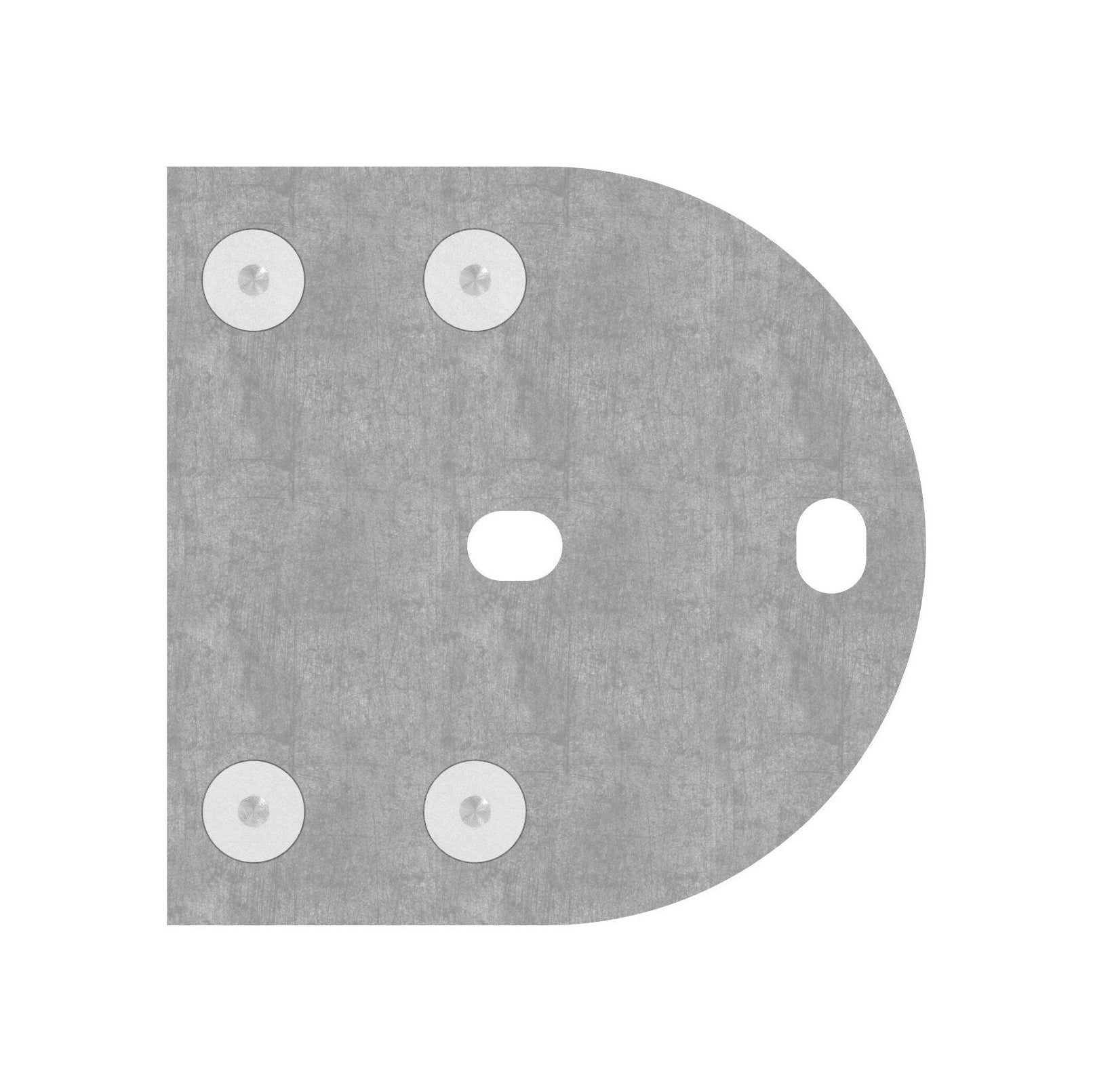 Edelstahl Wandbefestigung für Geländerpfosten zum Spannen, Platte 120 x 120 x 10 mm, V2A