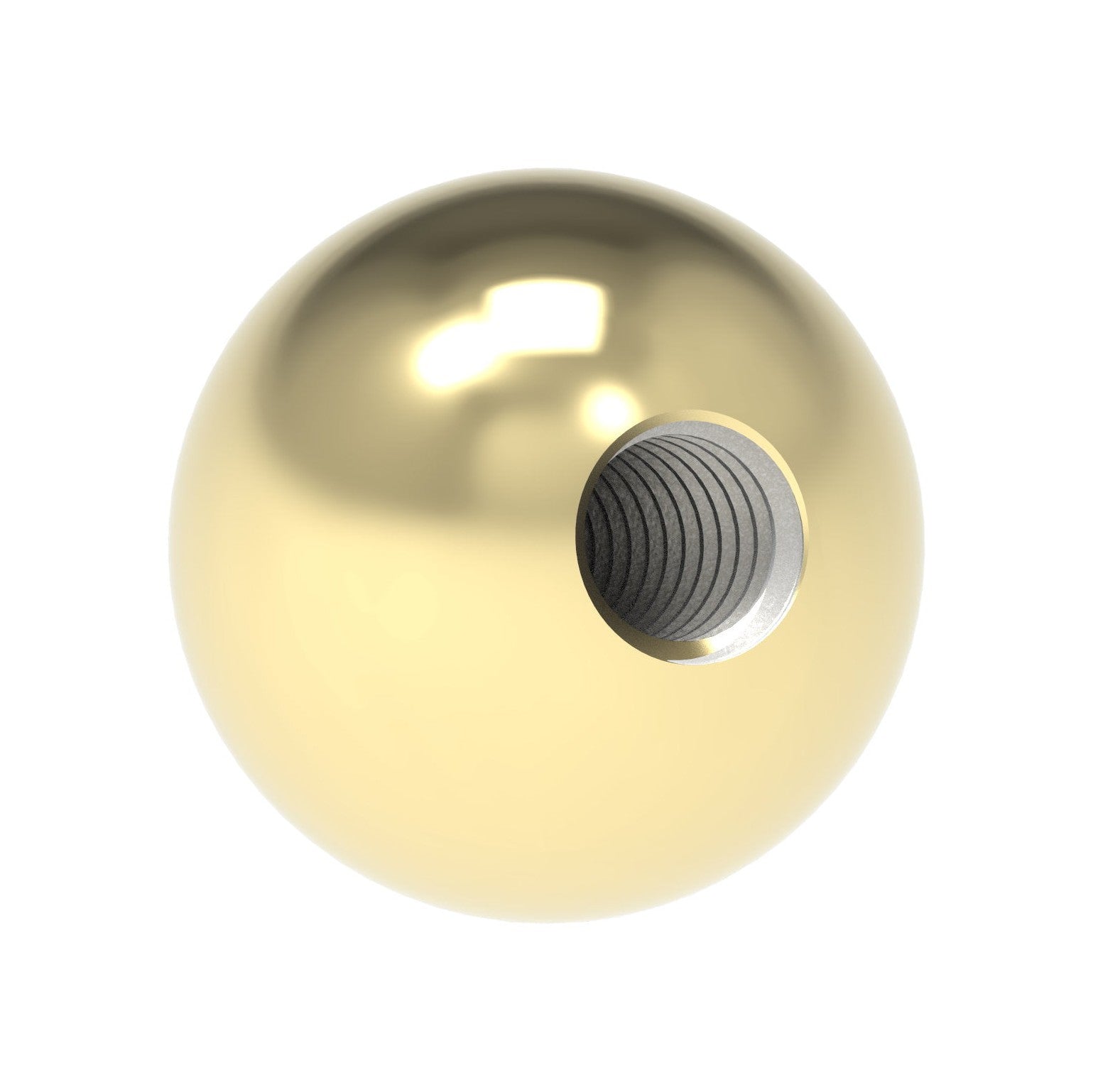 Vollkugel messingbeschichtet Ø 12 mm, mit Gewinde M4