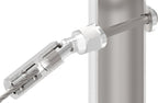Gewindeterminal zur Selbstmontage, mit Gelenk, für Pfosten 42,4 mm, V2A