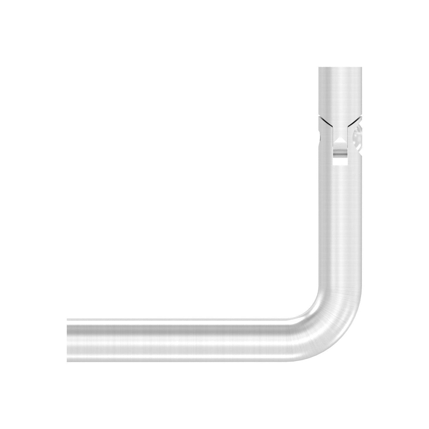 Gelenkbügel Edelstahl, 90° gebogen, 2 x Innengewinde, V2A