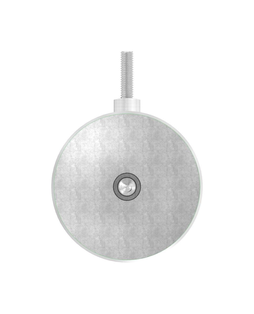 verschraubter Handlaufhalter mit Durchgangsbohrung, Stockschraube und Linsenkopfschraube, V2A