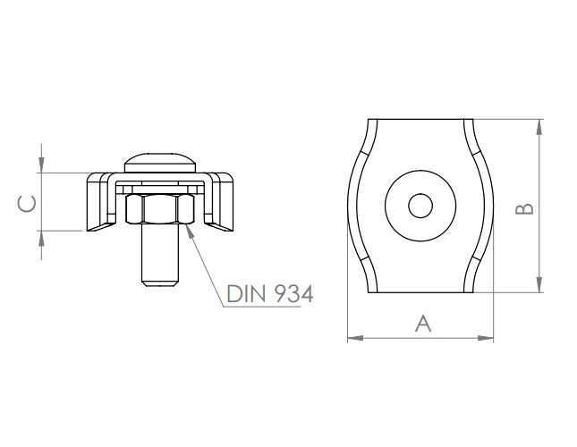 INOX-Simplex Seilklemme, V4A
