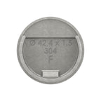 Endkappe flach für Rund-Nutrohr, Edelstahl, V2A / V4A