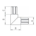 Eckverbinder für rundes Klemmprofil, V2A