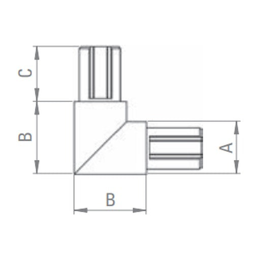 Eckverbinder für rundes Klemmprofil, V2A