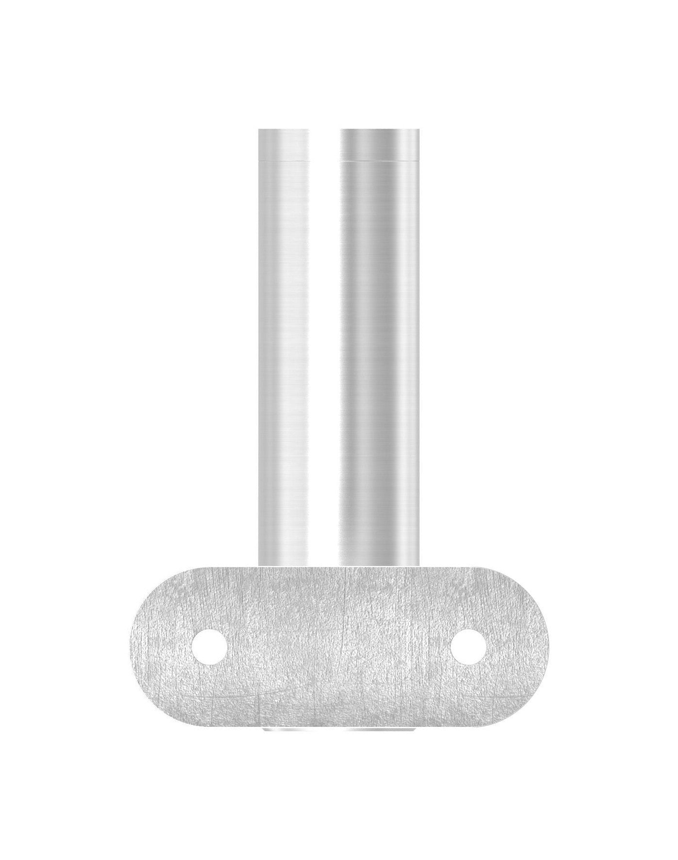 höhenverstellbarer Handlaufhalter mit Gelenk und Halteplatte, zum Anschrauben des Handlaufs, V2A