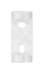Edelstahl Wandbefestigung für Geländerpfosten zum Spannen, Platte 130 x 55 x 8 mm, V2A