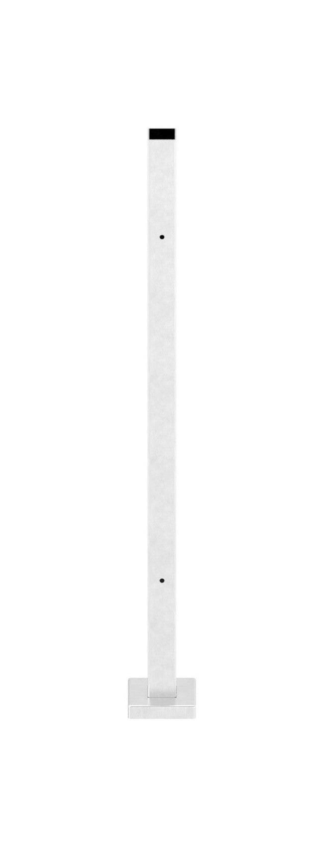 Edelstahlpfosten zur Bodenmontage, Länge 880mm, 2 x M8 Fließformgewinde, V2A