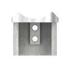 Adapter für Anschluss Rund-Nutrohr, V2A / V4A