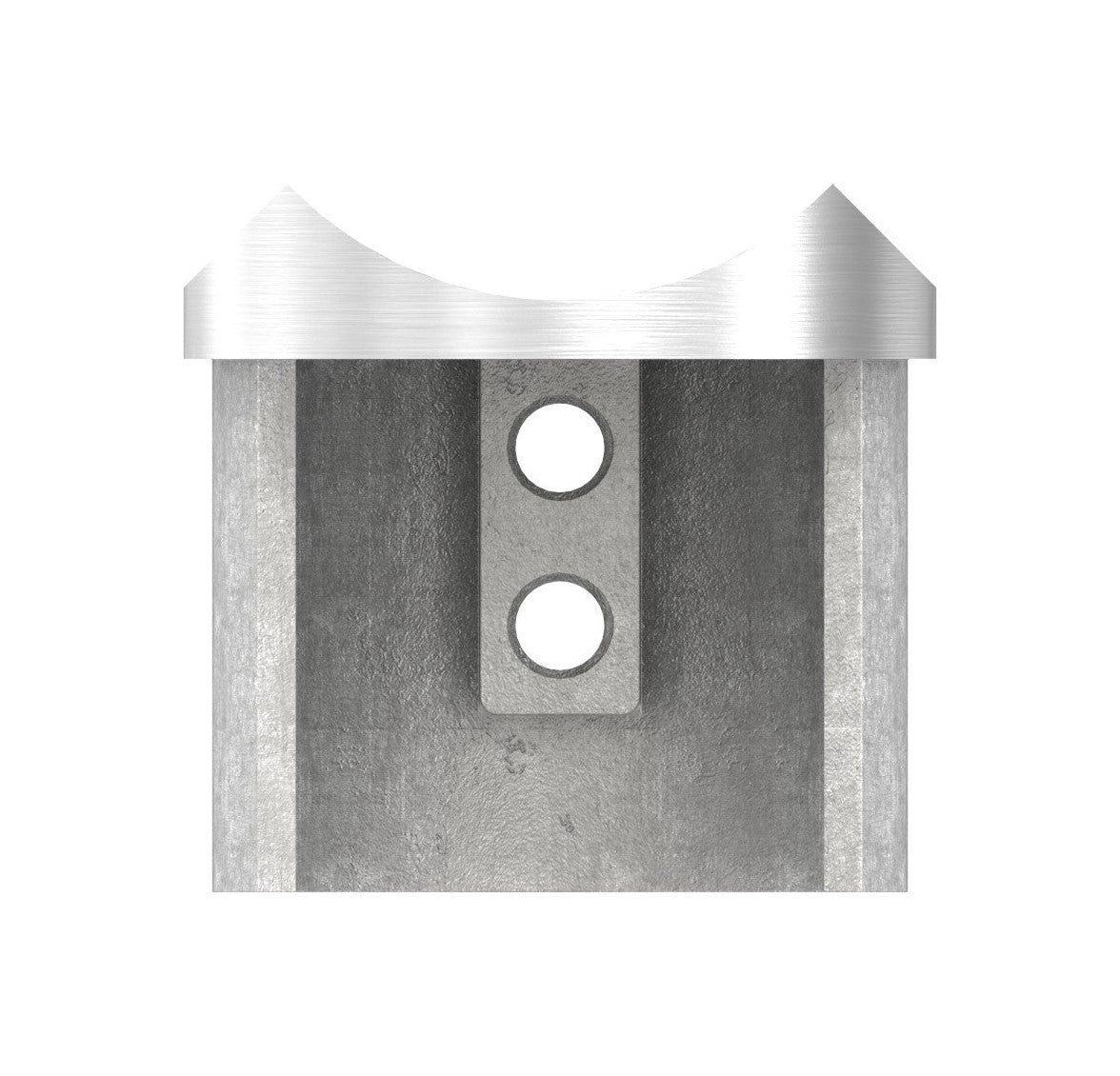 Adapter für Anschluss Rund-Nutrohr, V2A / V4A