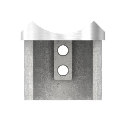 Adapter für Anschluss Rund-Nutrohr, V2A / V4A