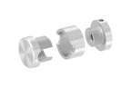 BRENK-fix® Grundhalter für Rundstäbe, mit Innengewinde M8 / Aluminium, V2A, V4A