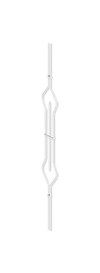 Zierstab, mit 2 x Gewinde M6 für Zierelemente, Länge 900 mm, V2A