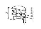 BRENK-fix® Verlängerungsstück Ø 30 mm, mit Durchgangsbohrung, V2A