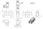 flexibler Verbinder für Quadrat-Nutrohr, seitwärts 90-180°, V4A