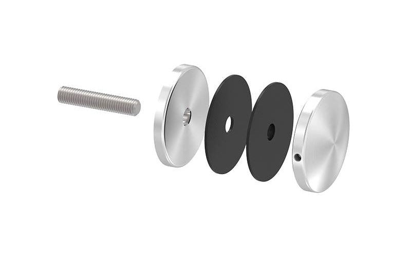 Glaspunkthalter Ø 72 mm, Klemmbereich 12.0 - 21.52 mm, V2A