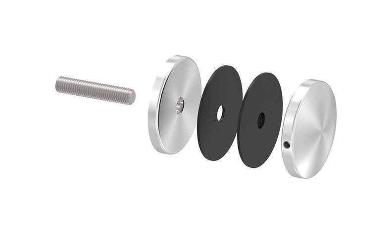 Glaspunkthalter Ø 72 mm, Klemmbereich 12.0 - 21.52 mm, V2A
