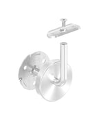 Handlaufhalter mit Cliprosette und Anschlussplatte, zum Anschrauben des Handlaufs, V2A / V4A