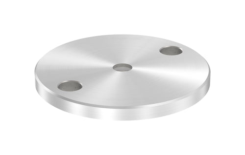 Ankerplatte 100 x 8 mm, mit 3 Bohrungen, zu Vordachsystem Edelstahl