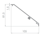 Design-Abdeckung zu Vordachprofil eleganza CANOPY, zum Einhängen in das Vordachprofil