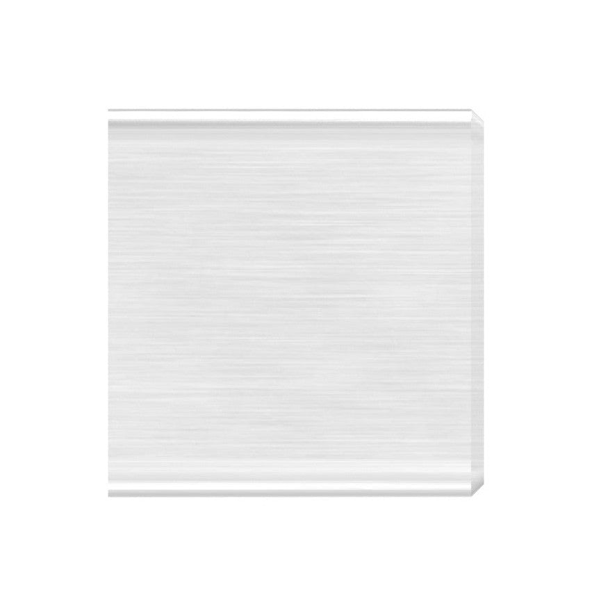 Edelstahl Endkappe flach, Vollmaterial, für Vierkantrohr, zum Kleben, V2A