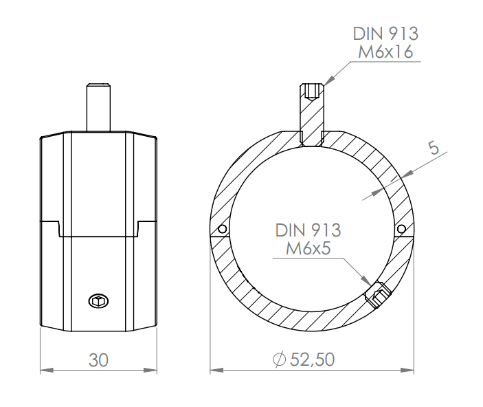 Handlauferhöhung für Rohr Ø 42,4 x 2,0 mm, geeignet zur nachträglichen Montage, V2A / V4A