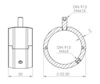 Handlauferhöhung für Rohr Ø 42,4 x 2,0 mm, geeignet zur nachträglichen Montage, V2A / V4A