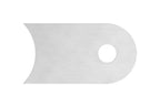 Edelstahl Anschweißlasche 50 x 30 x 4 / 6 mm, geschliffen, mit Rundloch, V2A