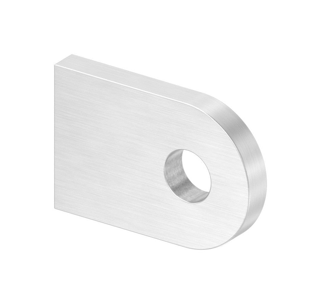 Edelstahl Anschweißlasche 30 x 20 x 4 mm, geschliffen, mit Rundloch, V2A