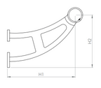 Fußlaufstütze und Handlaufstütze V2A