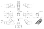 Zeichnung Rohrverbinder für Nutrohr Ø 42,4 mm