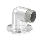 Edelstahl Wandhalter 90° für Rundrohre, kurz, zum Einstecken ins Rohr, V2A