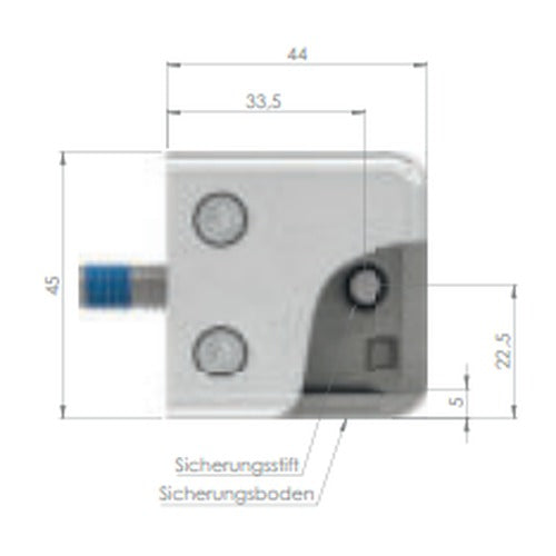 Glasklemme ohne AbZ Modell 45 "PLACON", Endklemme
