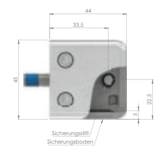 Glasklemme ohne AbZ Modell 45 "PLACON", Endklemme