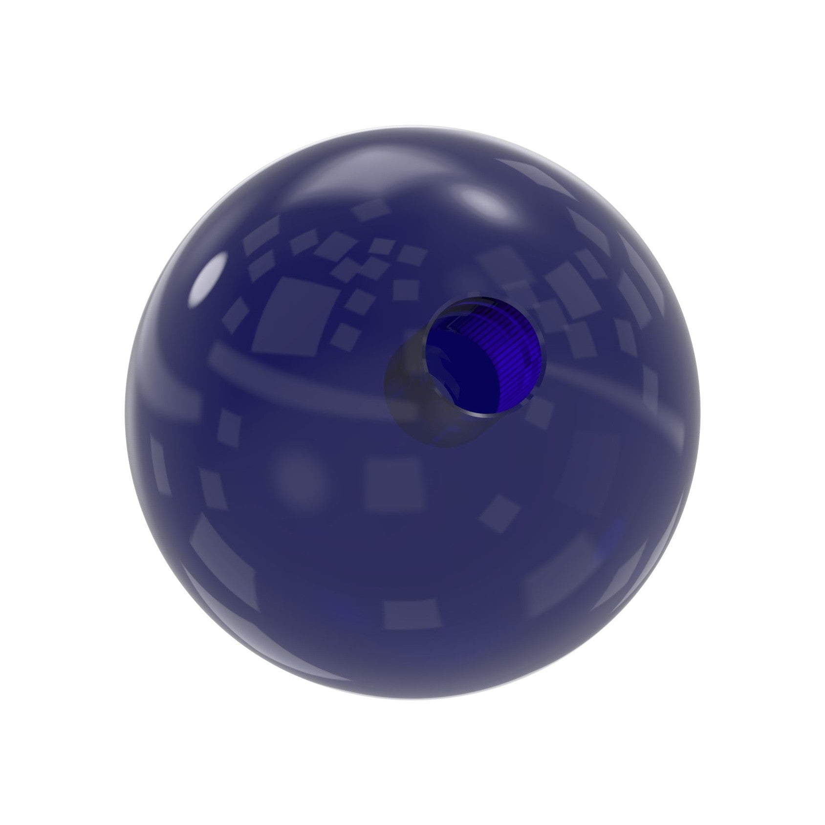 Glaskugel blau, Ø 60 mm, mit Sackloch, Farbe Blau, Rot oder Grün